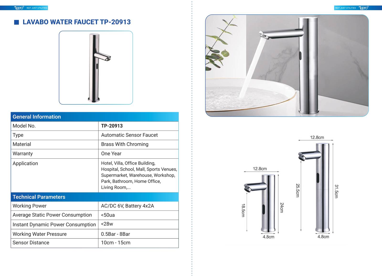 Thiết bị vệ sinh cảm ứng TPPRO Catalogue và Bảng giá mới nhất  /Page 16